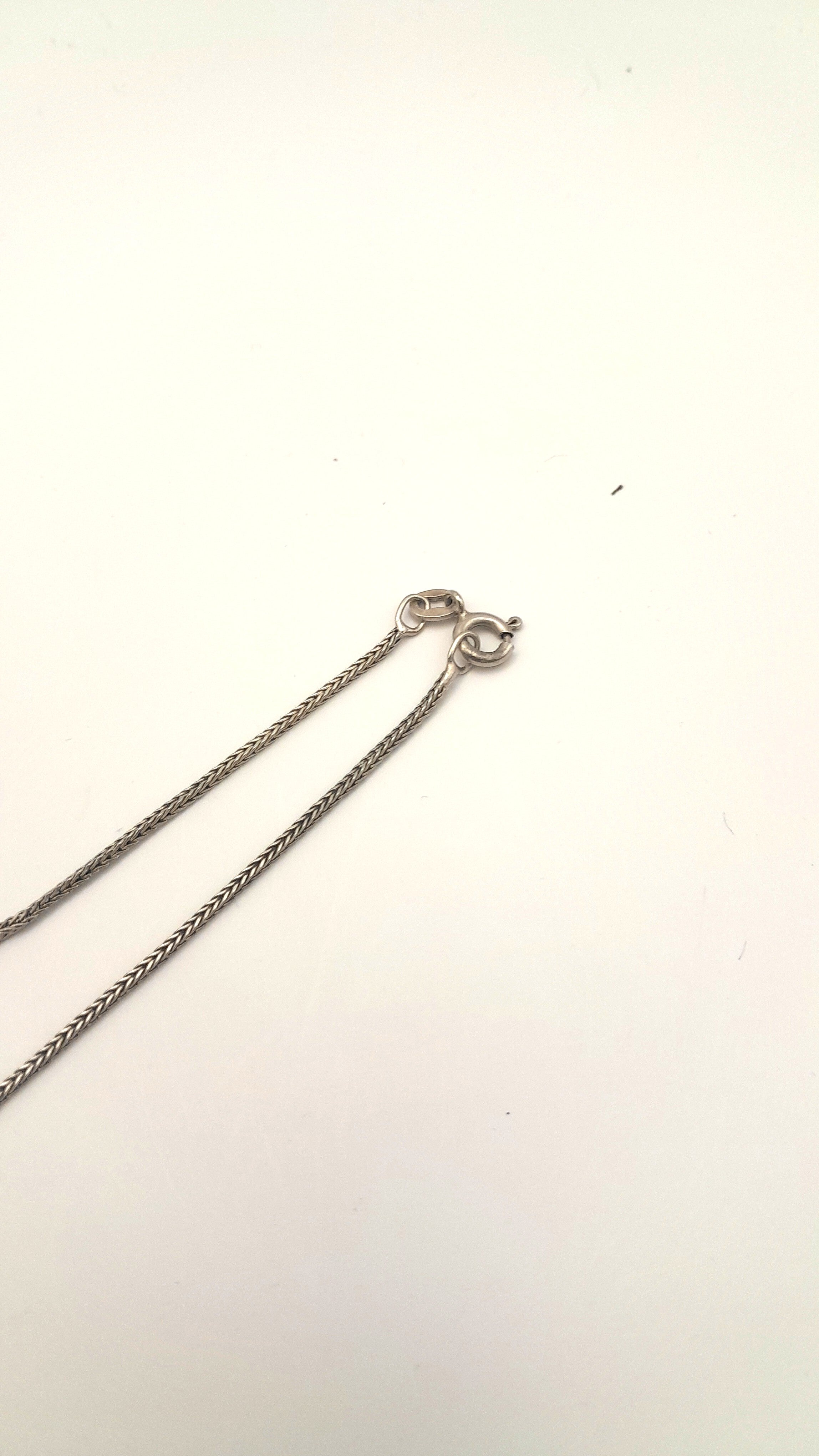 Vintage Silver Heart Necklace with Black Onyx Inlay